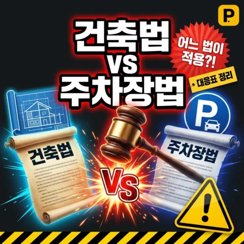 건축법 vs 주차장법 — 주차장 규정, 어느 법이 적용될까 (대응표) - 비교