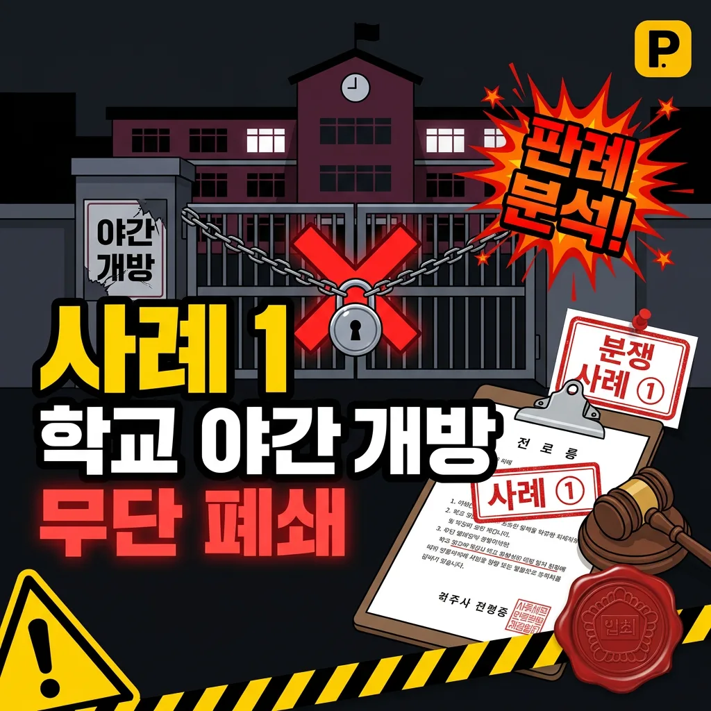 사례 1. 학교 부설주차장 야간 개방 사업 무단 폐쇄