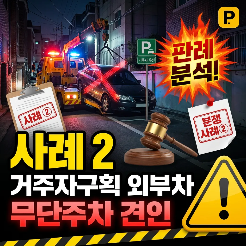 사례 2. 거주자우선구획 외부차 무단주차 견인