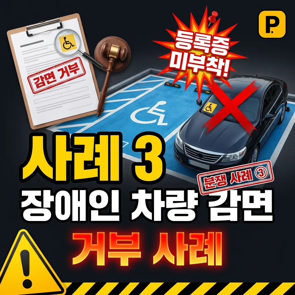 사례 3. 장애인 차량 감면 거부 (등록증 미부착)