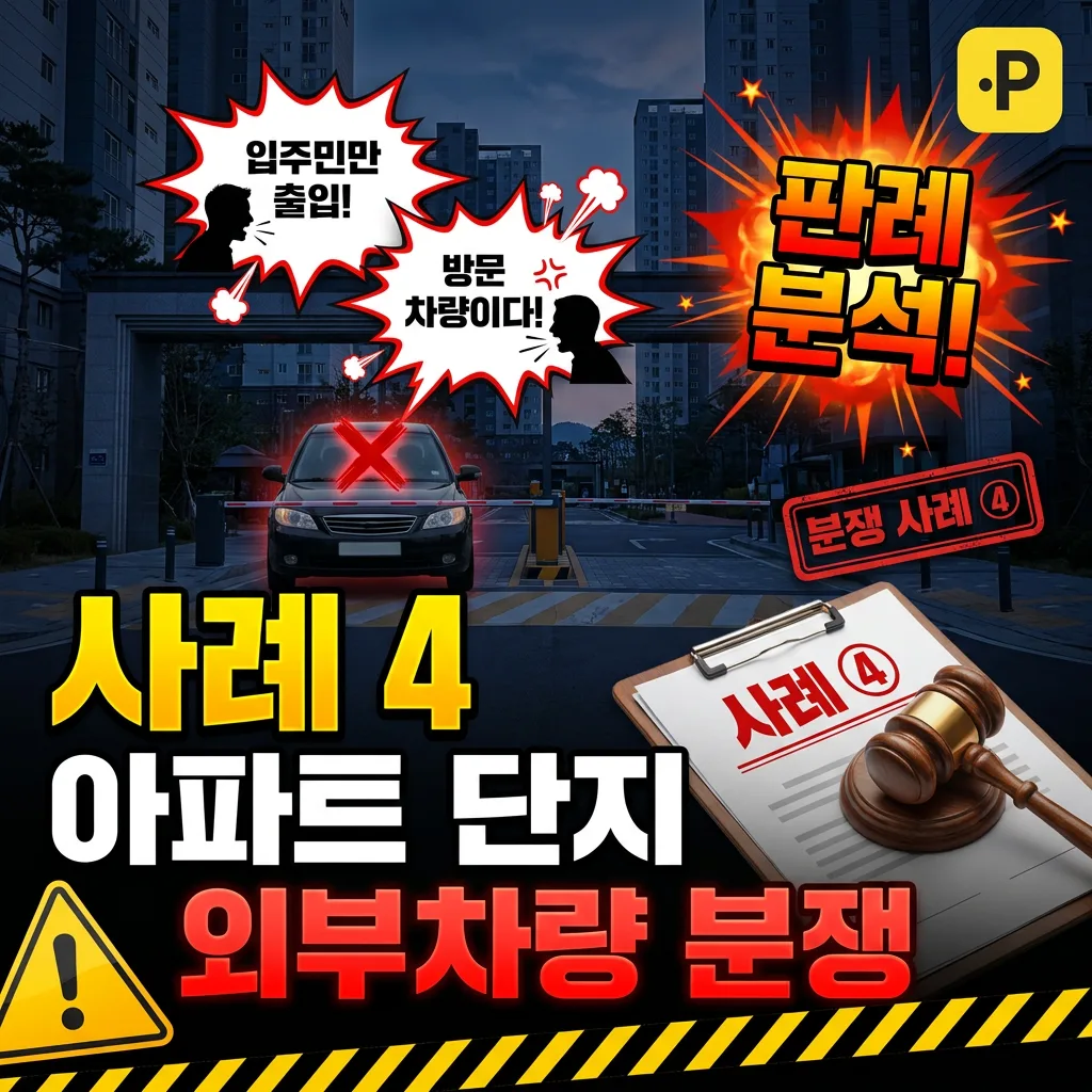 사례 4. 아파트 단지 외부차량 분쟁
