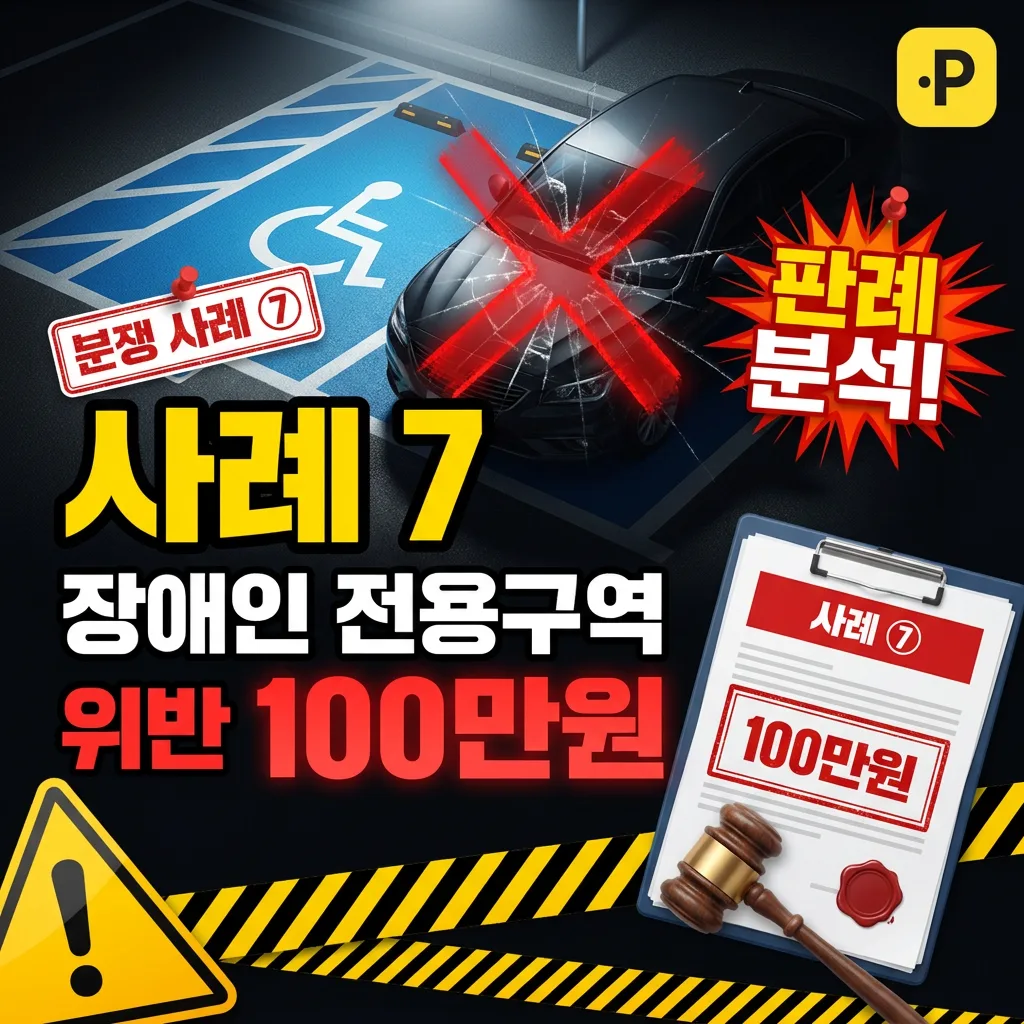 사례 7. 장애인 전용구역 위반 100만원