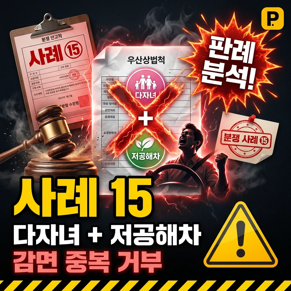 사례 15. 다자녀·저공해차 감면 중복 적용 거부