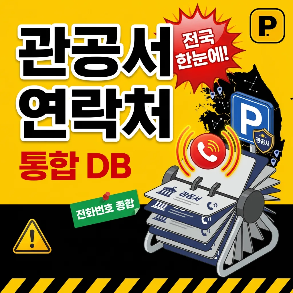주차 관련 전국 관공서 연락처 통합 DB
