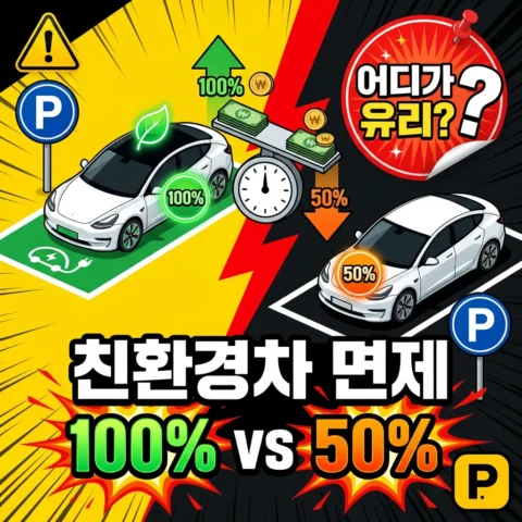 친환경차 100% 면제 지역 vs 50% 지역 — 어디가 더 유리? - 비교