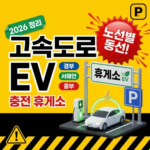 고속도로 전기차 충전 휴게소 — 노선별 필수 동선 (2026)