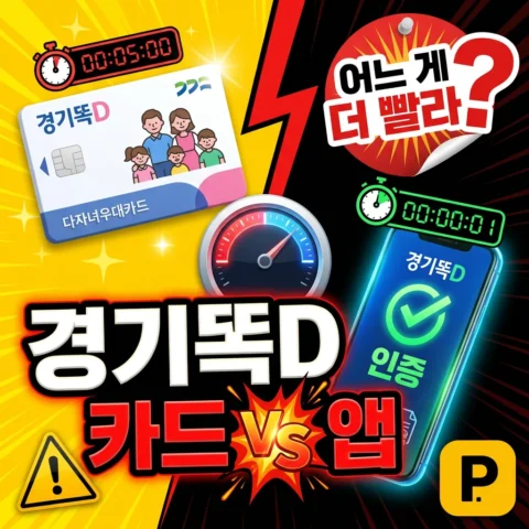 경기똑D 다자녀 인증 — 카드 vs 앱 어느 게 더 빠른가