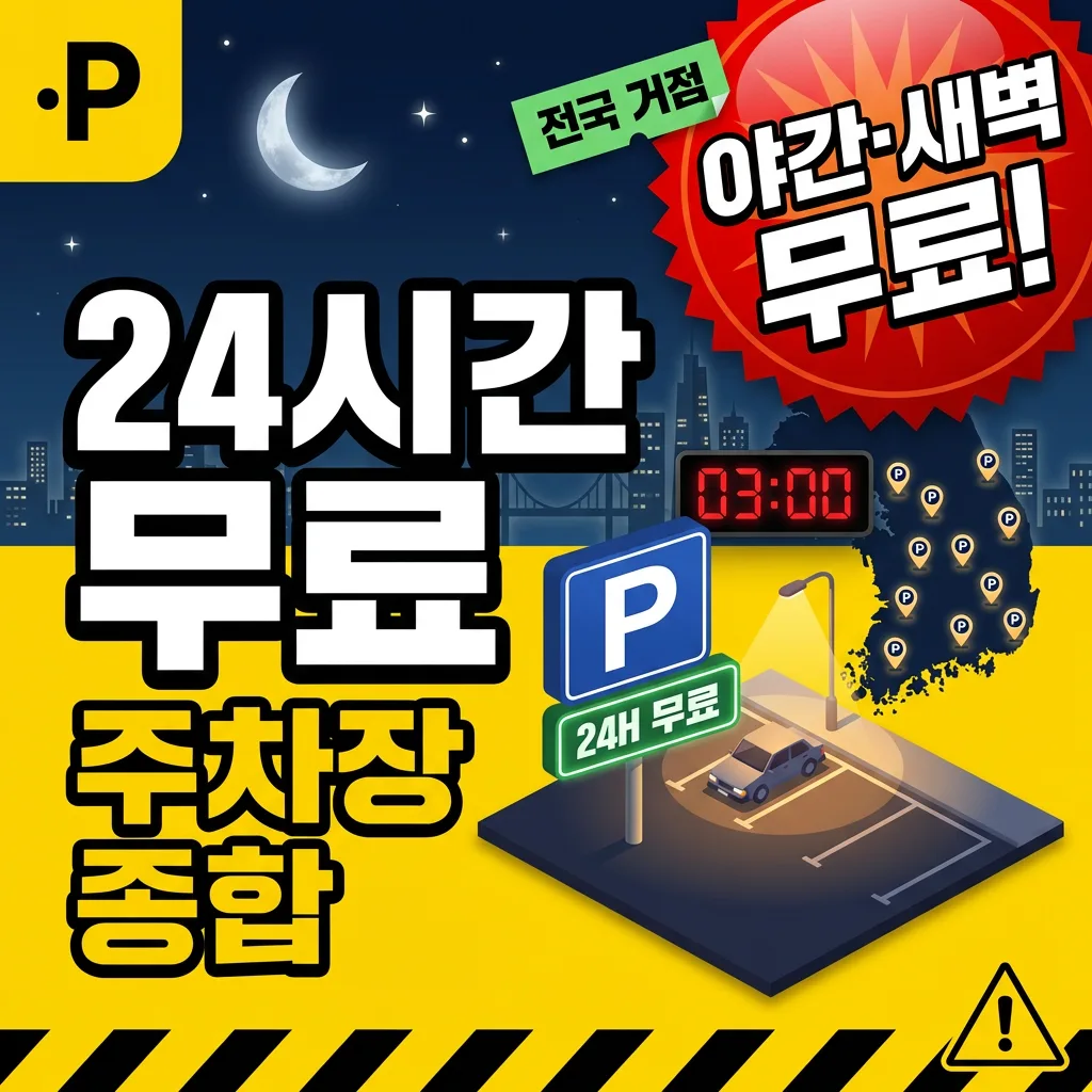 24시간 무료 주차장 종합 — 야간·새벽 무료 주차