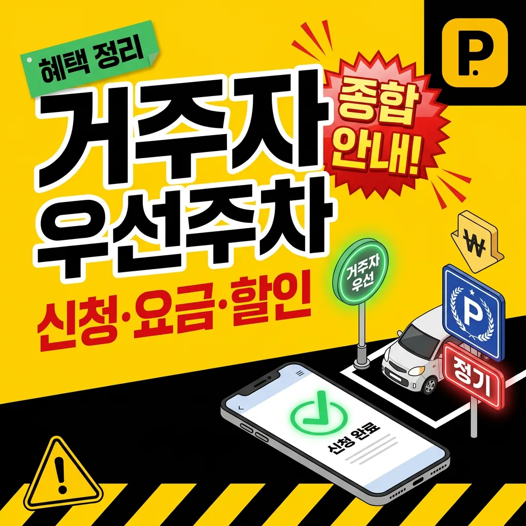 거주자 우선주차 — 신청·요금·할인 안내