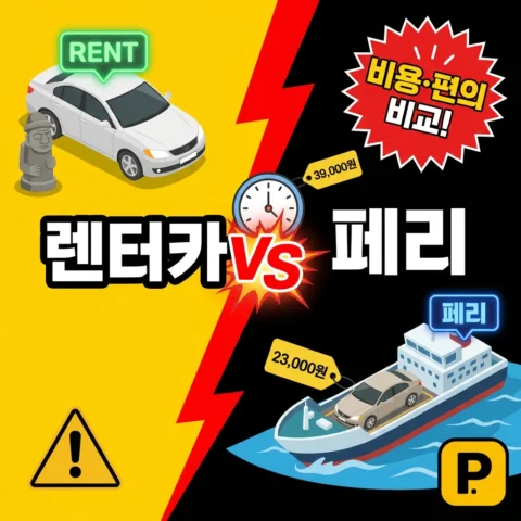 제주 렌터카 vs 자가용 페리 — 비용·편의 비교 - 비교