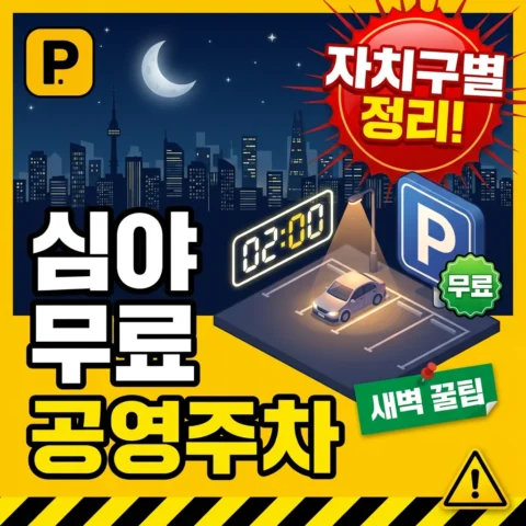 새벽·심야 무료 개방 공영주차장 활용 — 자치구별 패턴 - 꿀팁