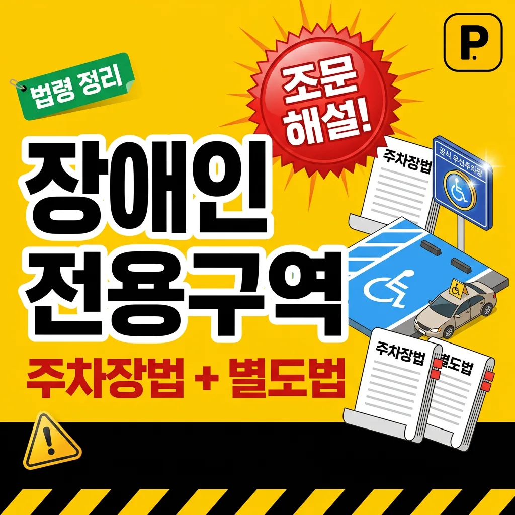 장애인 전용구역 — 주차장법과 별도법