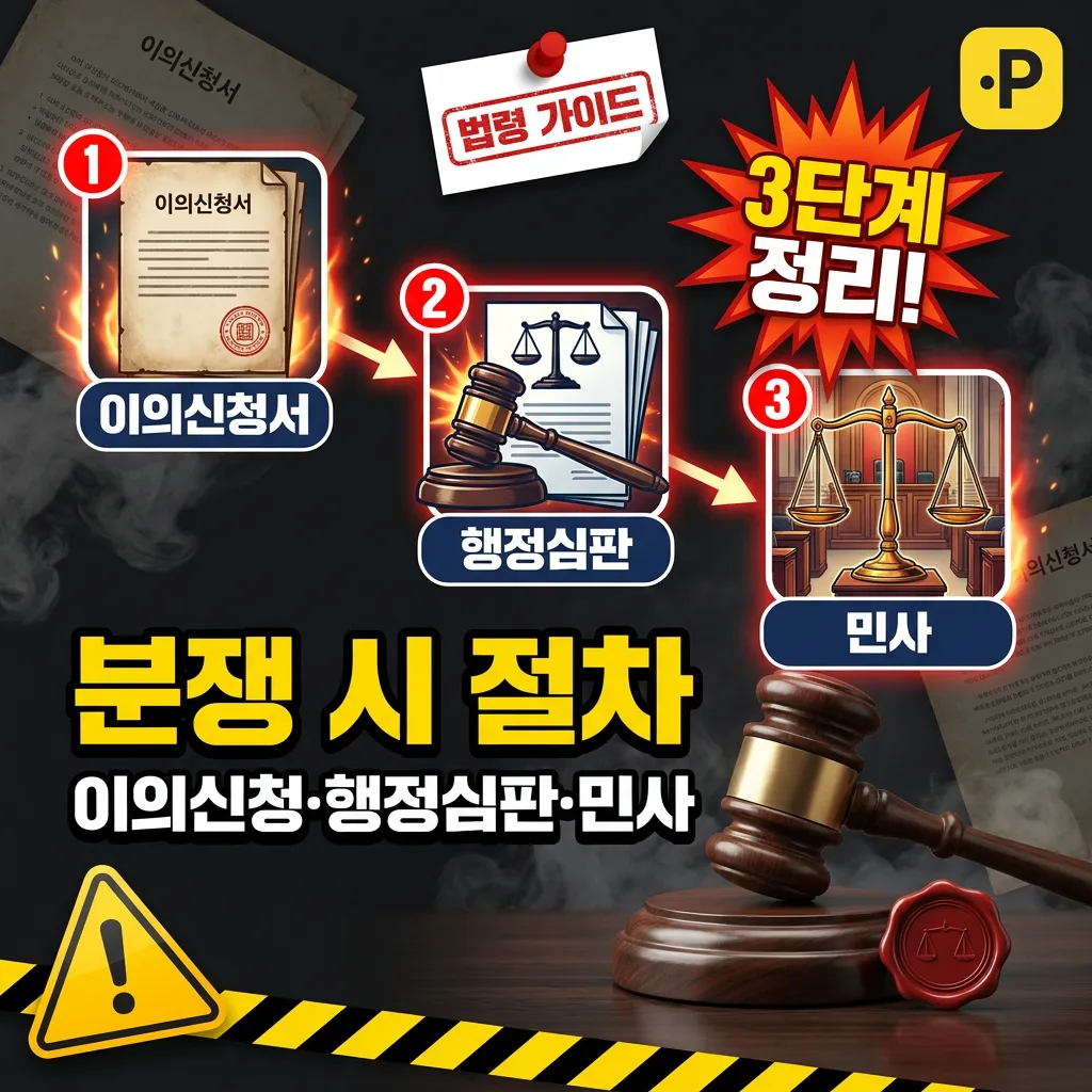 주차장법 분쟁 시 절차 — 이의신청·행정심판·민사