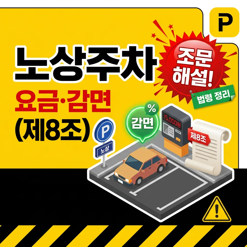 노상주차장 요금과 감면 (제8조 + 시행령 제6조)