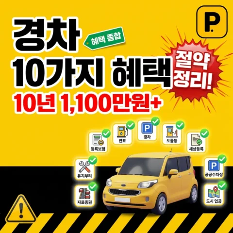 경차만 받는 10가지 혜택 — 10년 1,100만원+ 절약 - 가이드