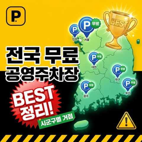 전국 무료 공영주차장 BEST — 시군구별 거점 정리 - 랭킹