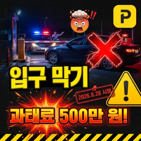 주차장 입구 막기 과태료 500만원 — 2026년 8월 28일 시행 전면 정리 - 뉴스
