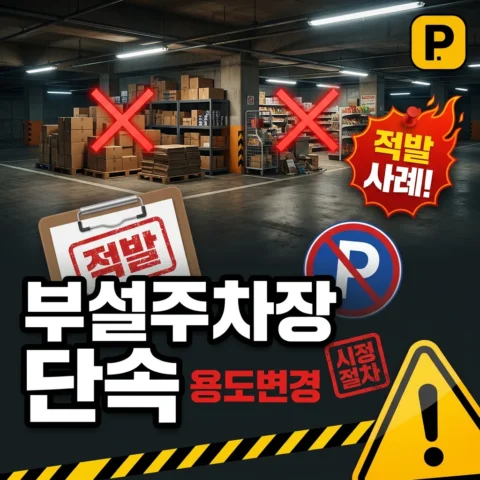 부설주차장 용도변경 단속 — 점포·창고·자재 적재 적발 사례와 시정 절차 (2026) - 가이드