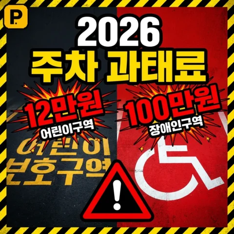 2026년 주차 과태료 — 어린이보호구역 12만원, 장애인구역 100만원 - 가이드