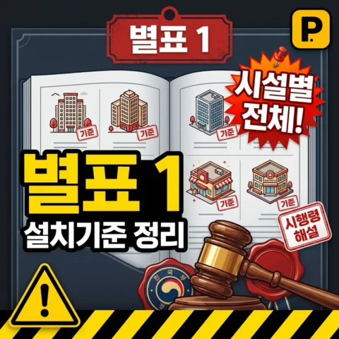 주차장법 시행령 별표 1 — 시설별 부설주차장 설치 기준 전체 정리 - 가이드