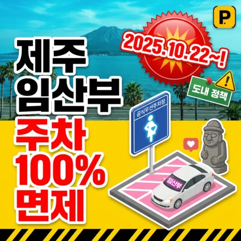 제주 임산부 주차 100% 면제 (2025.10.22~) - 가이드