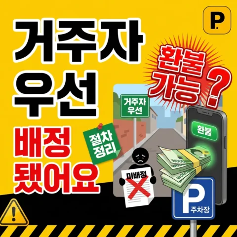 거주자우선 신청했는데 배정이 안 됐어요. 환불은? - FAQ