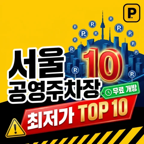 서울 시내 가장 저렴한 공영주차장 TOP 10 — 무료 개방 시간 포함 - 랭킹