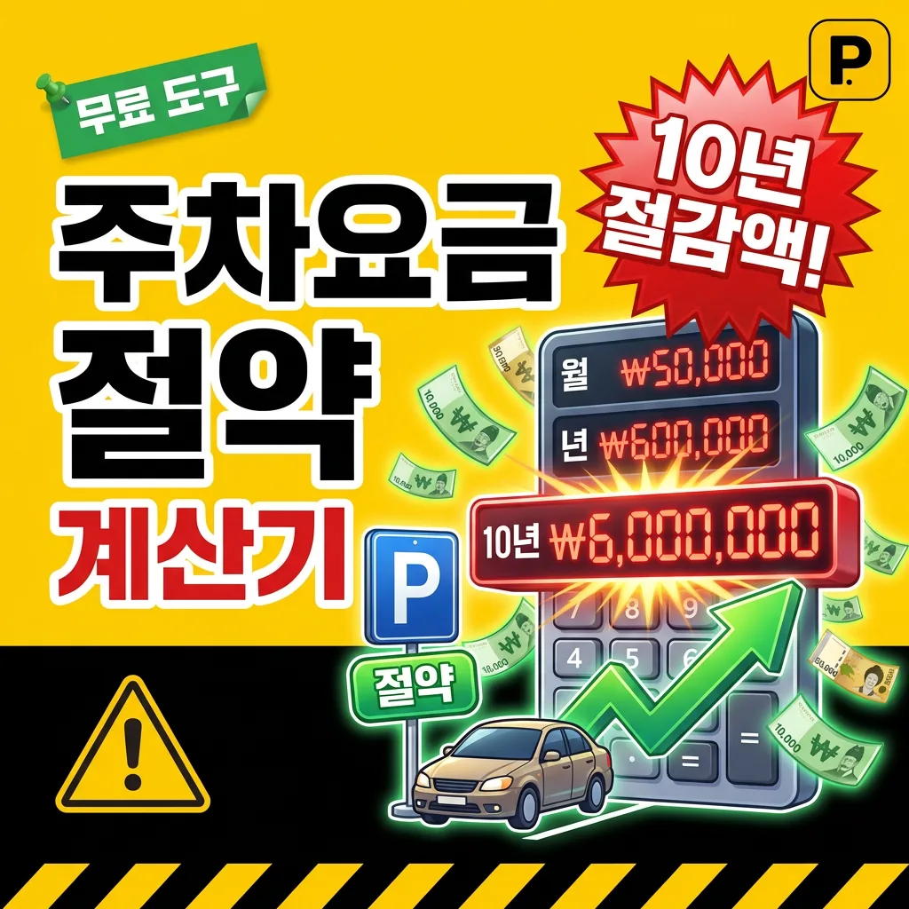 주차요금 절약 계산기 — 월·연·10년 절감액