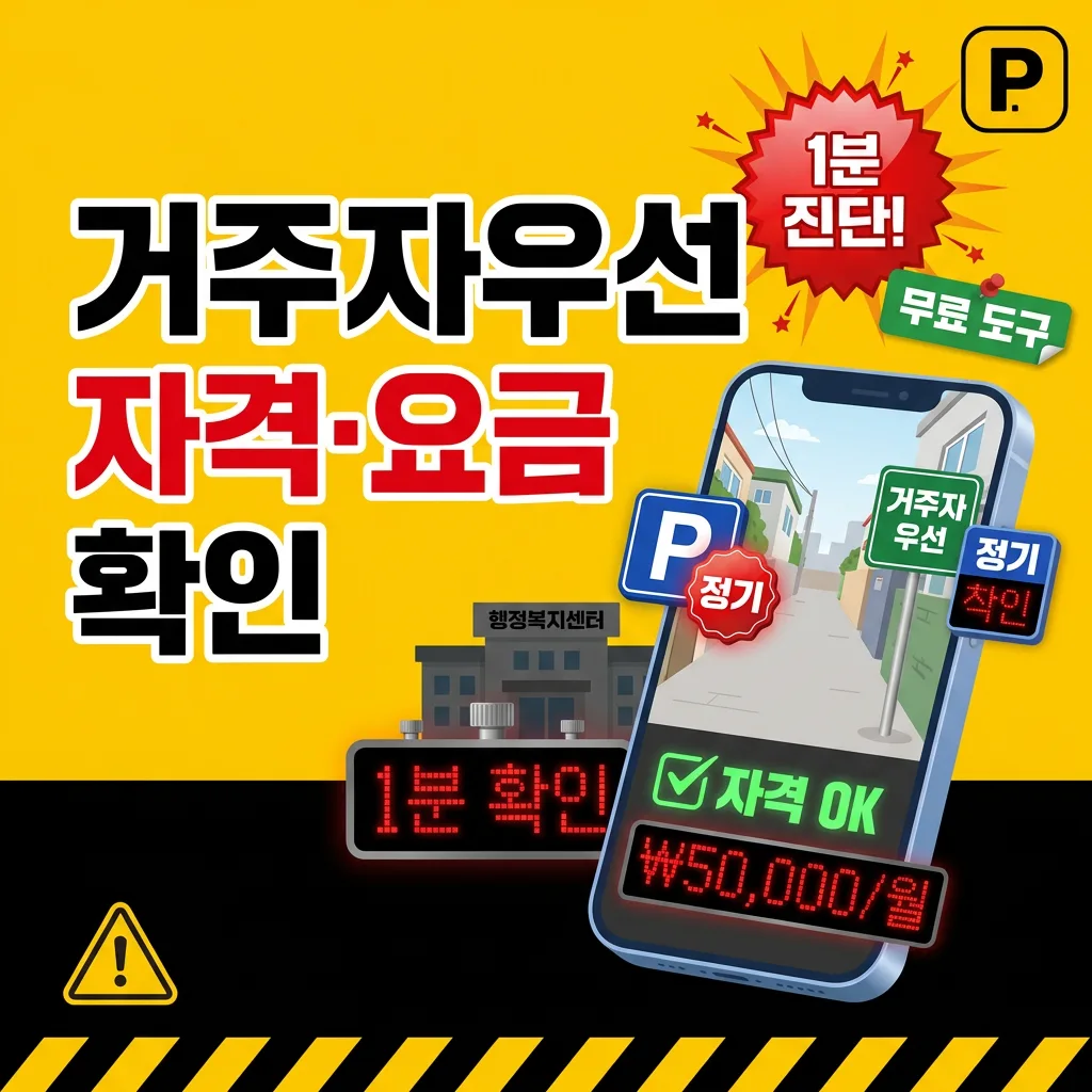 거주자우선주차 자격·요금 확인