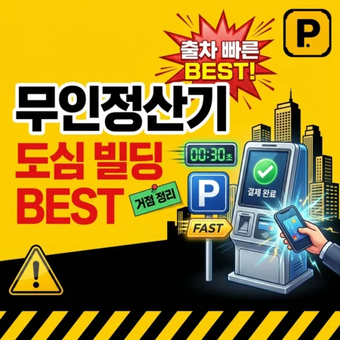 도심 무인정산기 빌딩 BEST — 출차 빠른 거점 정리 - 랭킹