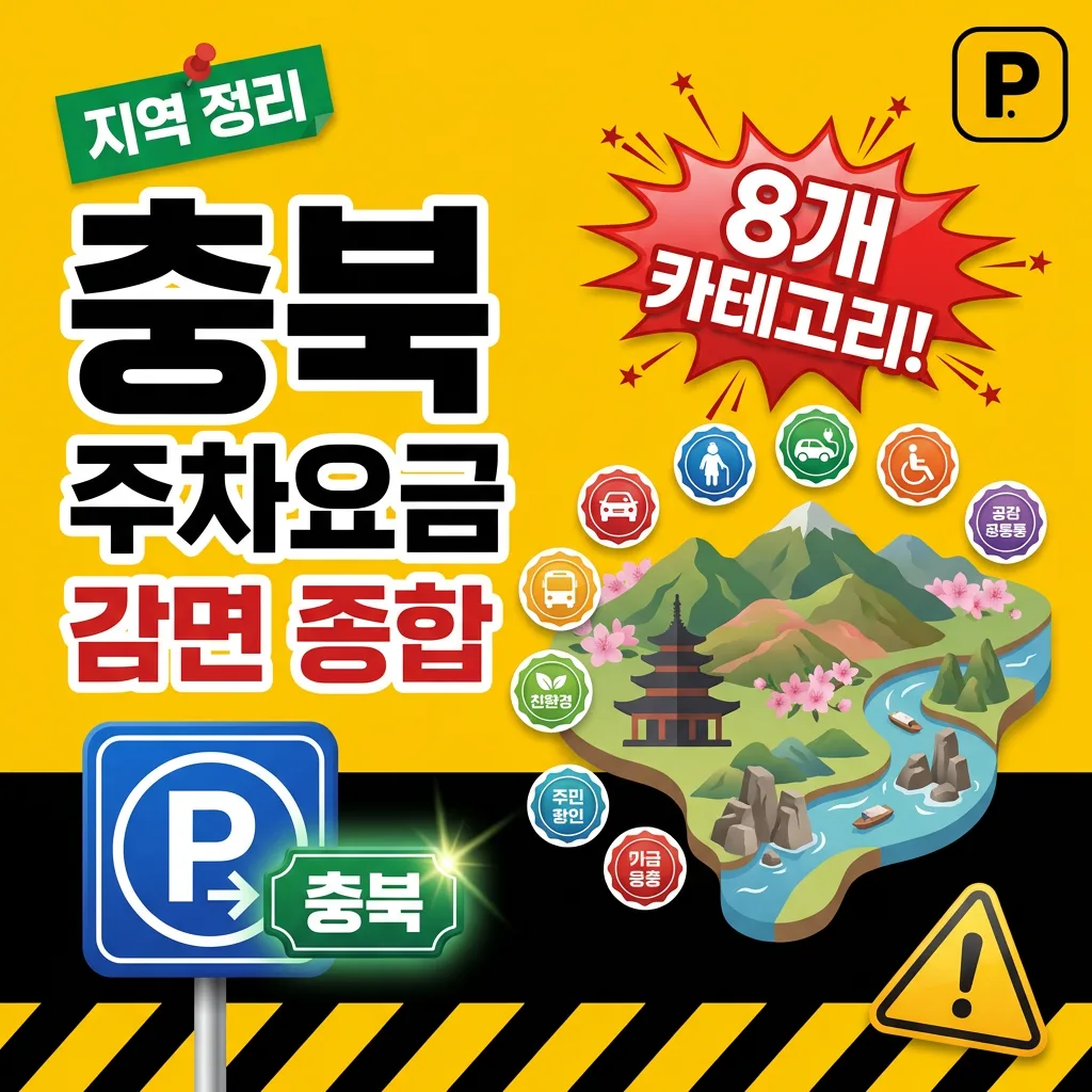 충청북도 주차요금 감면 — 8개 카테고리 종합