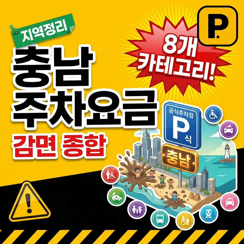 충청남도 주차요금 감면 — 8개 카테고리 종합
