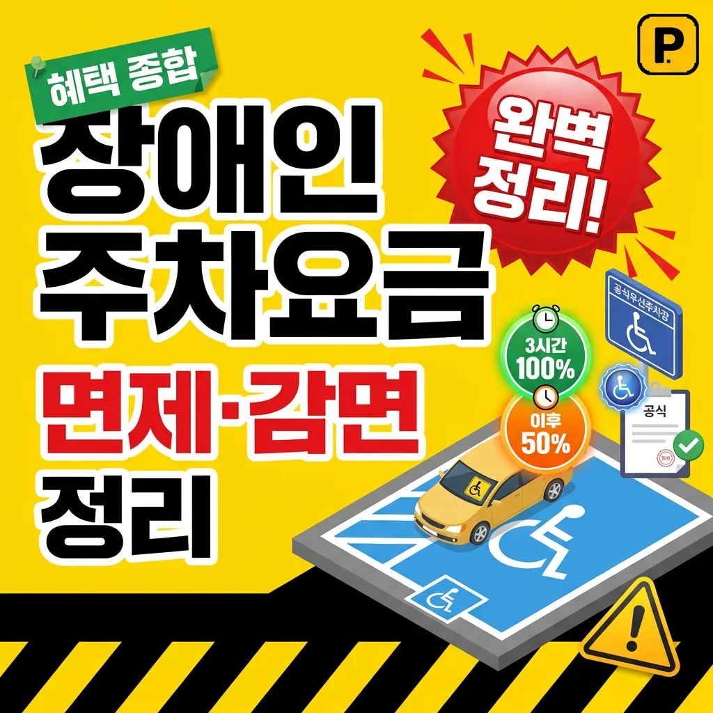 장애인 주차요금 면제·감면 완벽 정리