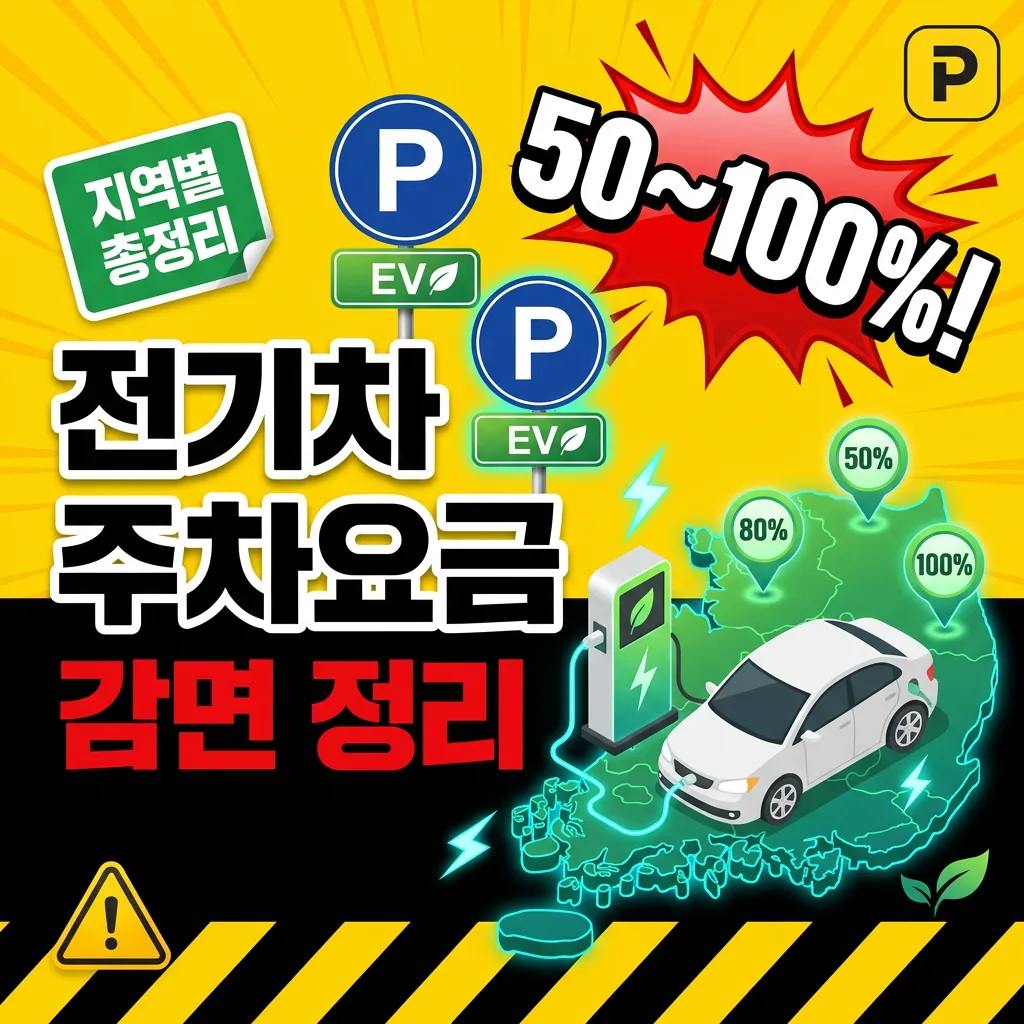 전기차 주차요금 감면 — 50%부터 100%까지 지역별 총정리