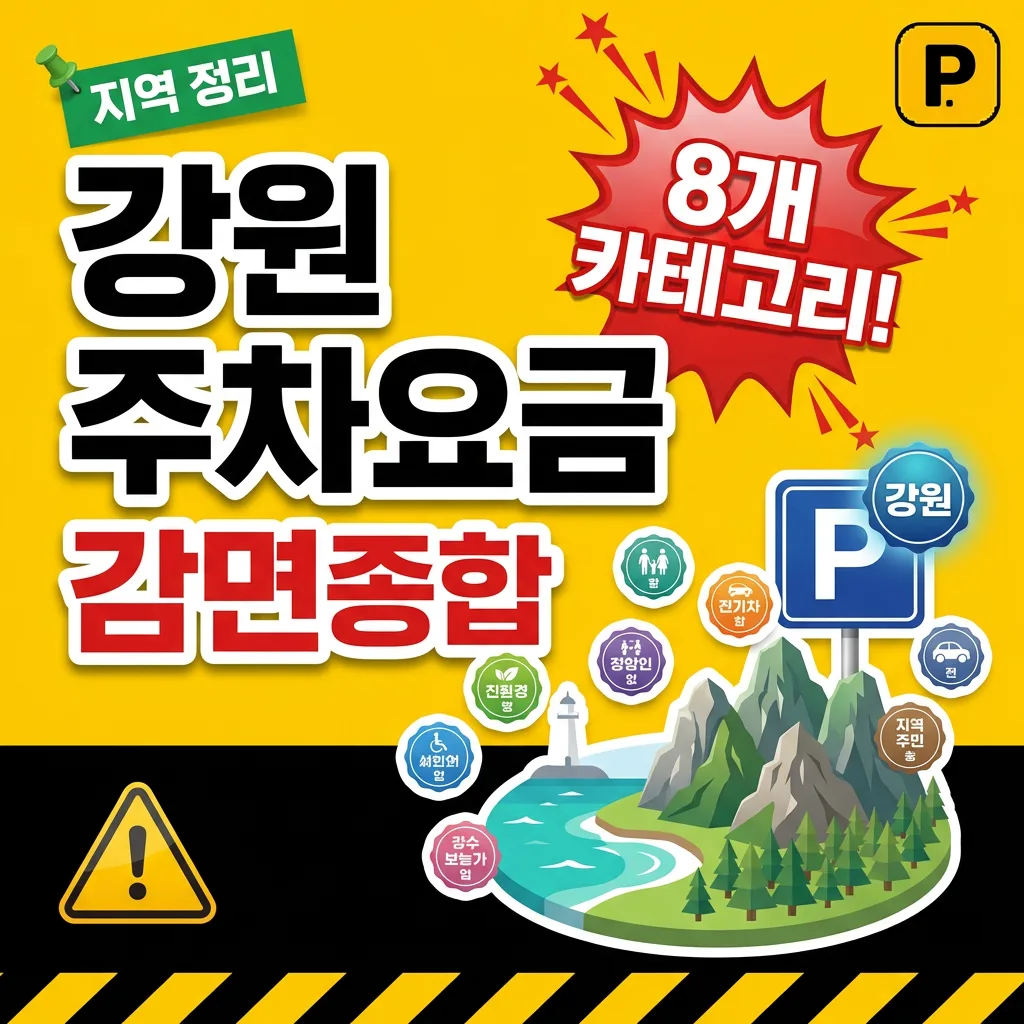 강원특별자치도 주차요금 감면 — 8개 카테고리 종합