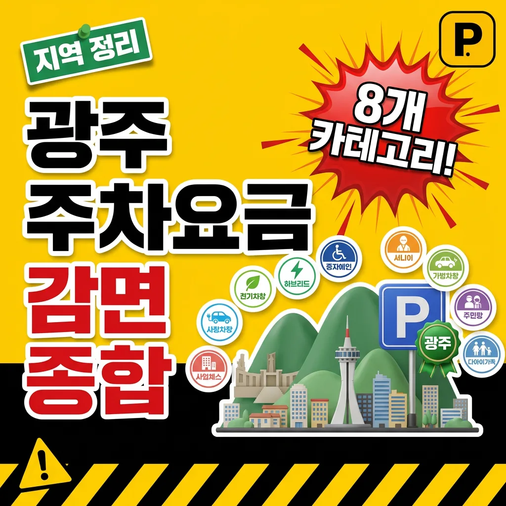 광주광역시 주차요금 감면 — 8개 카테고리 종합