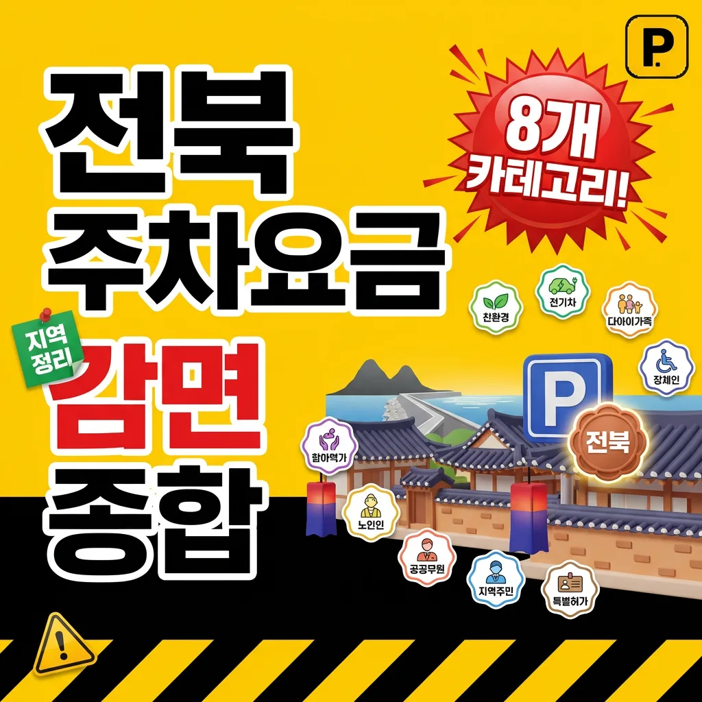 전북특별자치도 주차요금 감면 — 8개 카테고리 종합