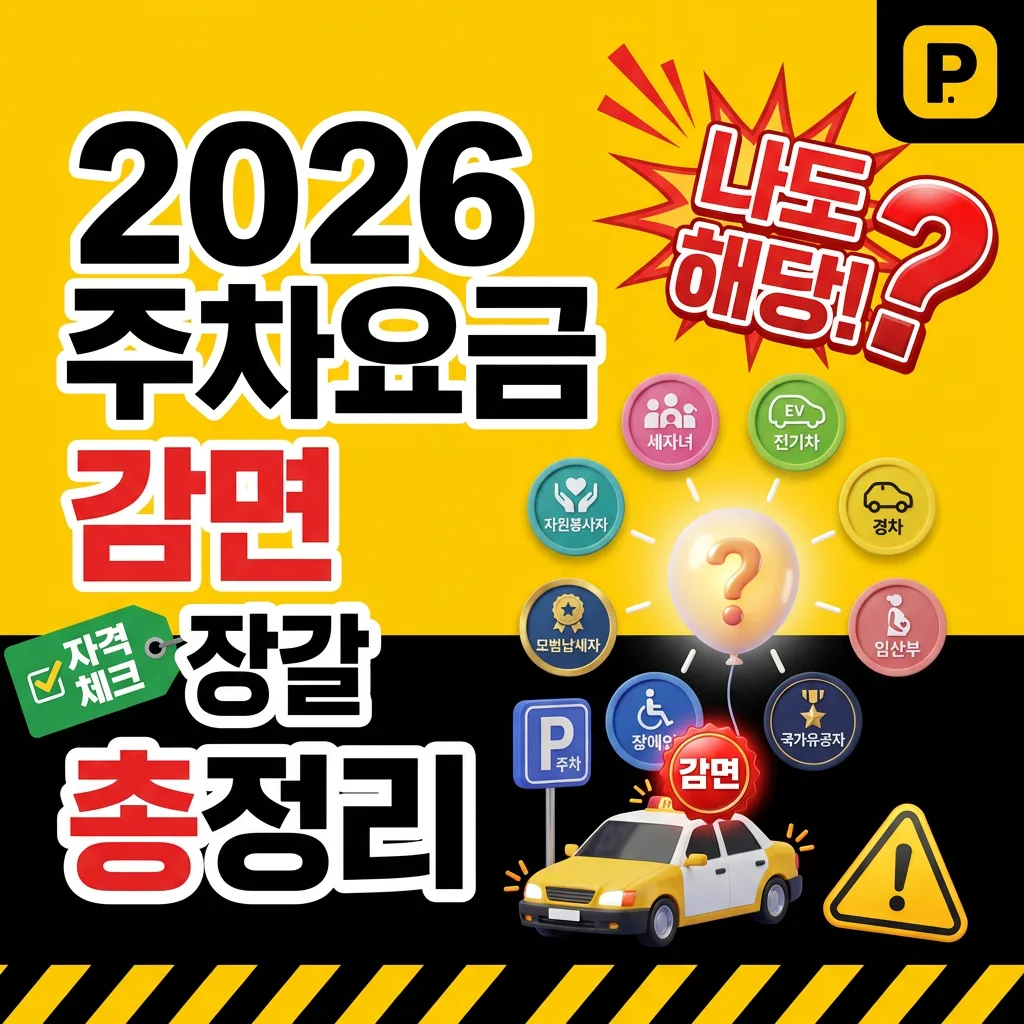 2026 주차요금 감면 받는 사람 총정리 — 나도 해당되나?