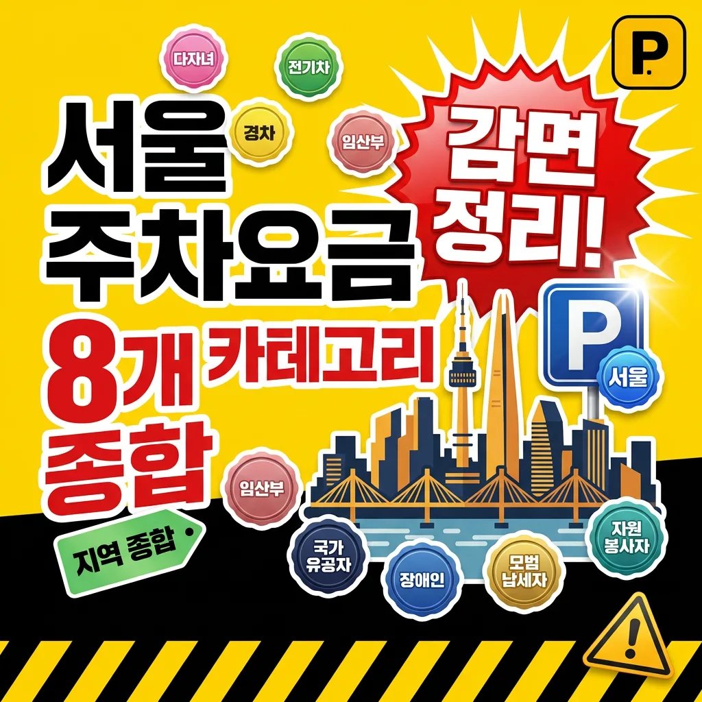 서울특별시 주차요금 감면 — 8개 카테고리 종합