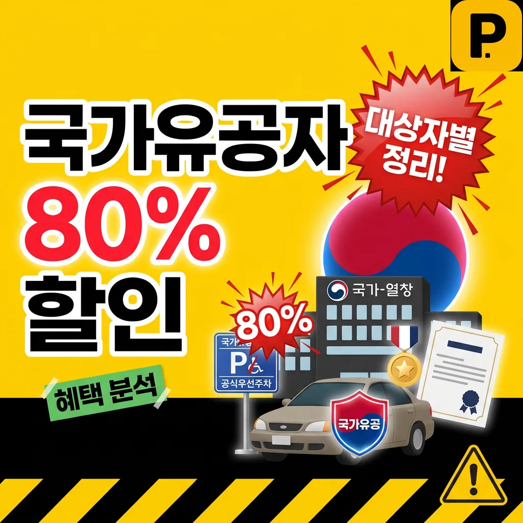 국가유공자 주차요금 감면 — 대상자별 80% 할인 정리