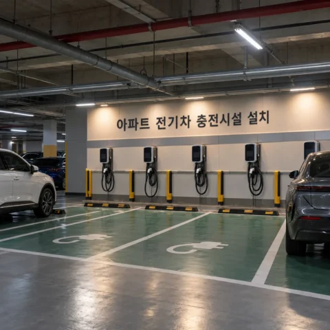아파트 전기차 충전시설 설치 의무 — 100세대 이상·신축 5%·기축 2% - 가이드