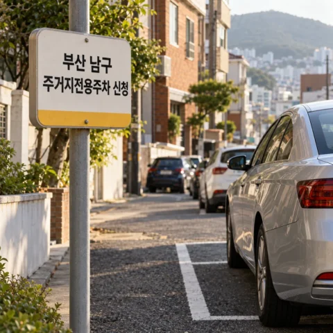부산 남구 주거지전용주차 신청 — 71개소 1,308면, 월 전일 4만 원·주간 08~20시 - 가이드