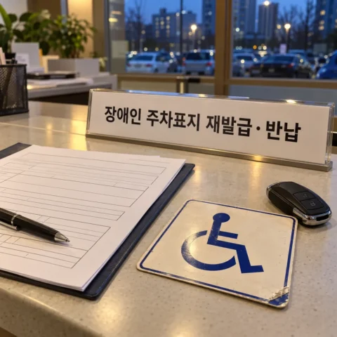 장애인 주차표지 재발급·반납 — 분실·훼손·차량 변경 때 절차 - 가이드