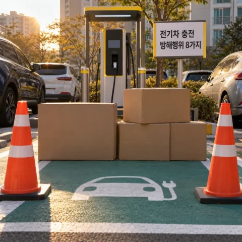 전기차 충전 방해행위 8가지 — 물건 적치·진입로 막기·훼손 과태료 - 가이드