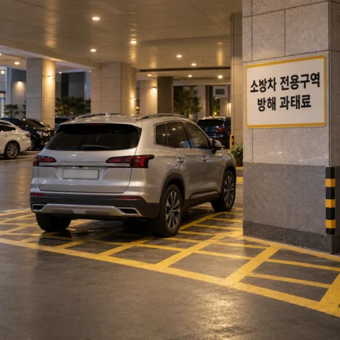 소방차 전용구역 방해 과태료 기준액 — 1회 50만 원·2회 100만 원 (2026) - 가이드