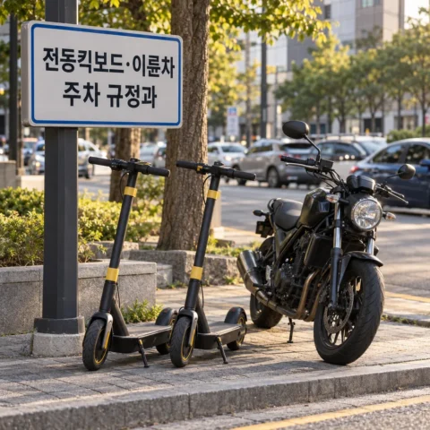 전동킥보드·이륜차 주차 규정과 견인 — 도로교통법·서울시 조례 근거 (2026) - 가이드