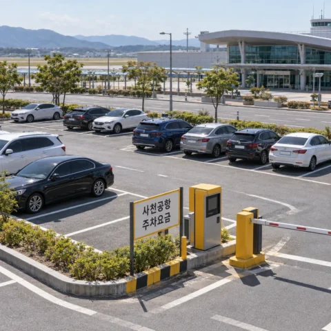 사천공항 주차요금 — 소형 하루 6,000원·10분 무료·226대 (2026) - 가이드