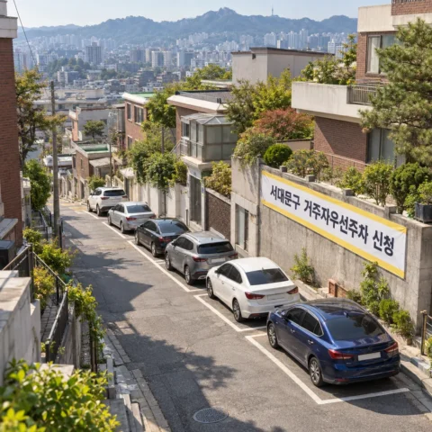 서대문구 거주자우선주차 신청 — 2027 정기신청 9월 마감, 노상 전일 월 4만 원 - 가이드