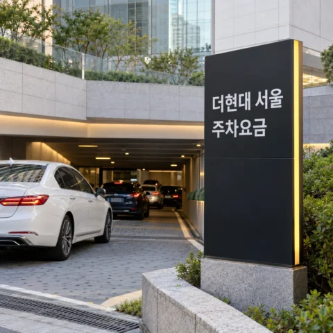 더현대 서울 주차요금 — 최초 30분 무료, 이후 10분당 2,000원 - 가이드