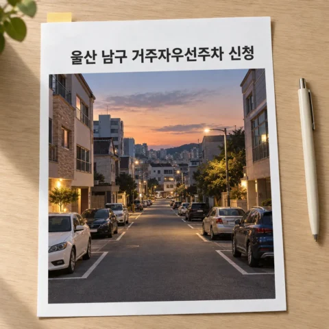 울산 남구 거주자우선주차 신청 — 10월 정기 접수·3지망 점수제·요금 - 가이드